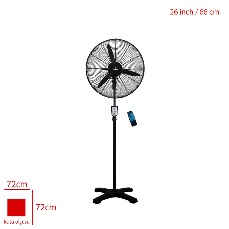 Rubenıs Vantılator Sanayı Tıpı Ayaklı 26 Inc 66 Cm Rbn.rbs600 Plus