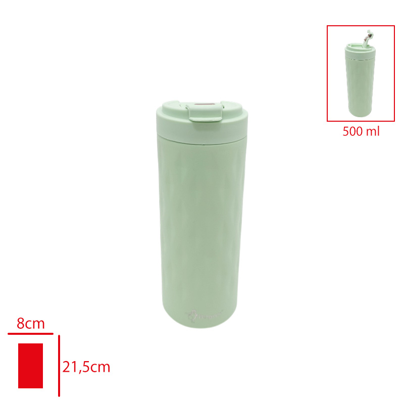Penguen Celık Mug Matara Flıp Desenli 500 Ml Png-1167