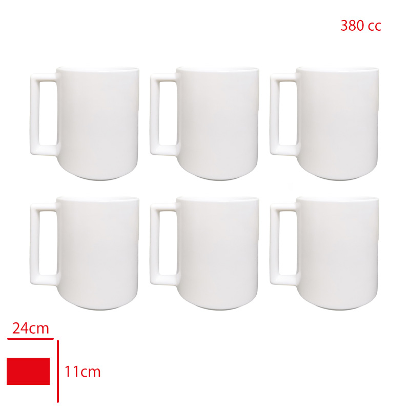 Arc Cam Mug Bardak Opal A La Bonne Plaın 6'lı 380 Cc Q8644