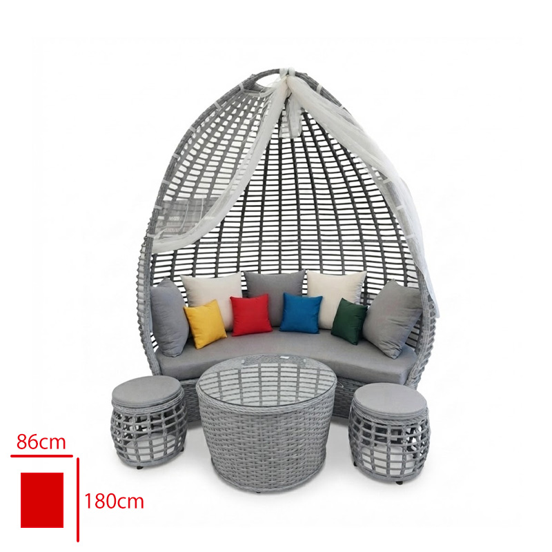 FORMET KAPADOKYA TAKIM 2+1+1+SEHPA RATTAN GRI/MINDER GRI