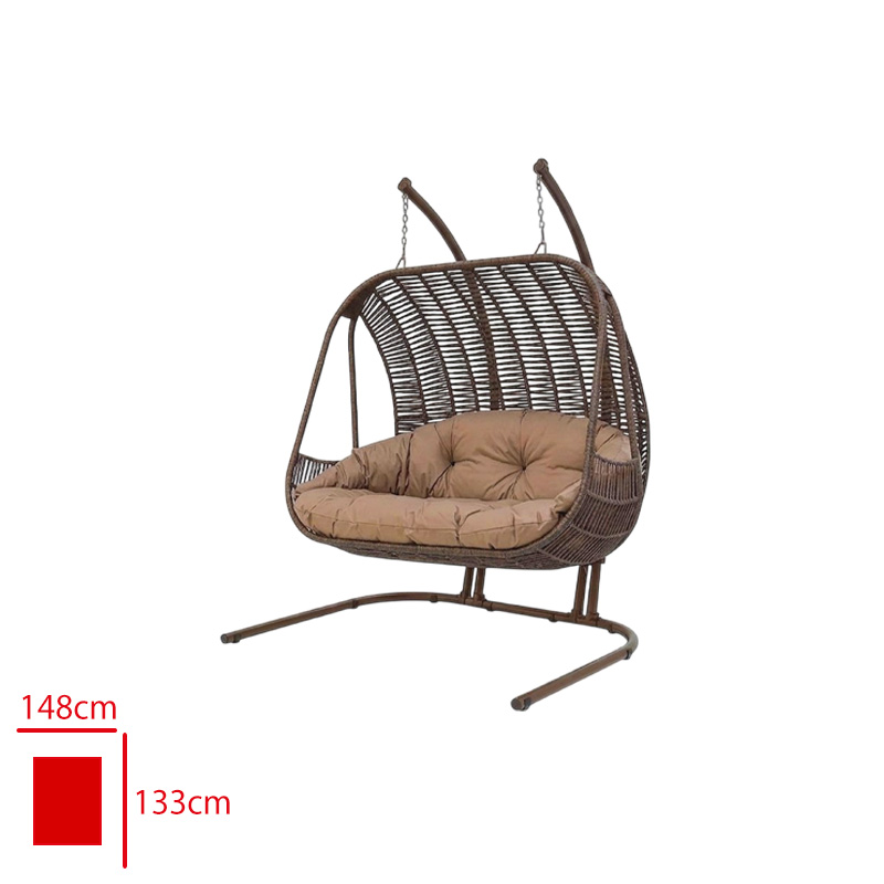 Formet Salıncak Balına Cıftlı Rattan/Orgu Cappucıno/Mınder Cappucıno
