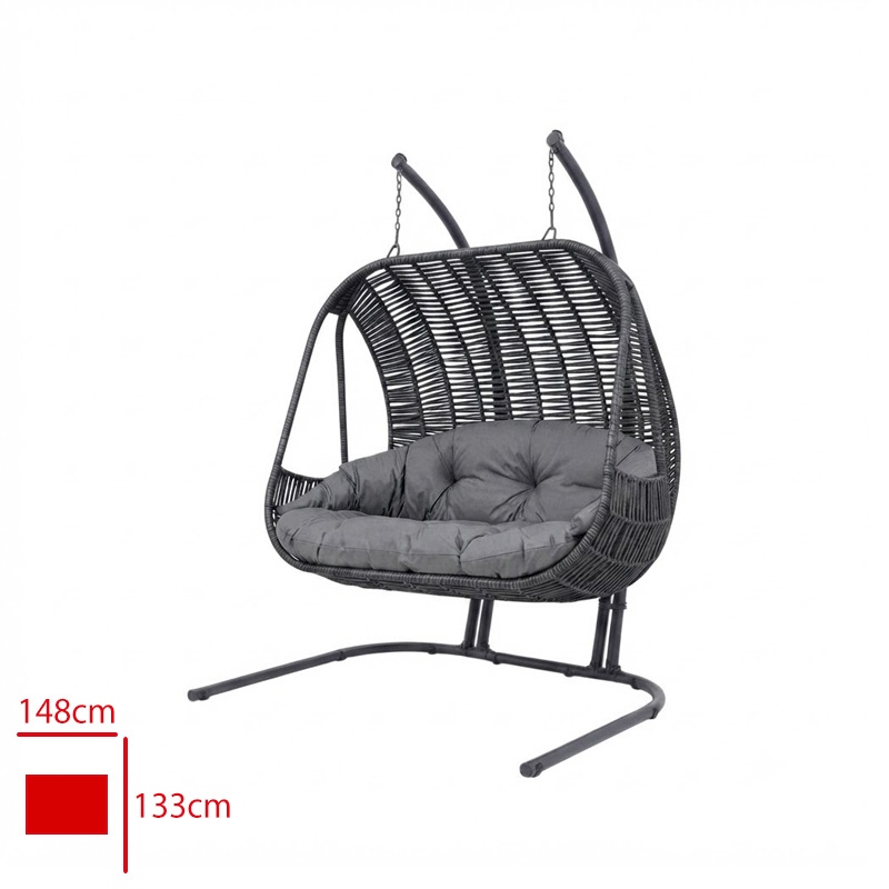 FORMET SALINCAK BALINA CIFTLI RATTAN/ANTRASIT MINDER/GRI