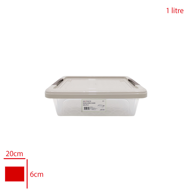 Evmonı Saklama Kabı Kılıtlı 1 Lt