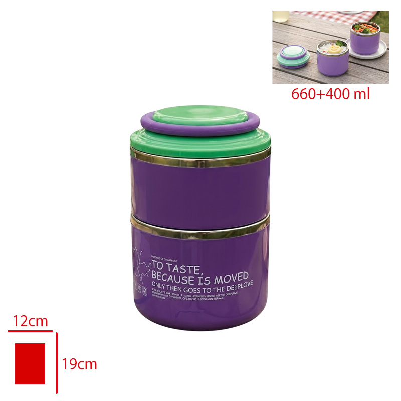 Leva Lunch Box Paslanmaz Celık 2 Katlı 660+400 Ml Lv-30006