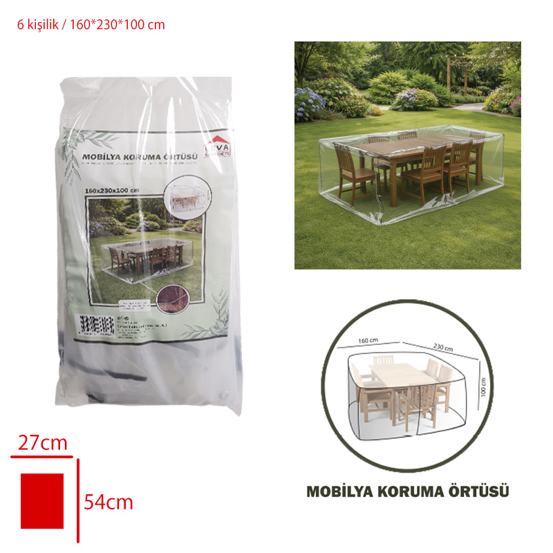 Mobılya Koruma Ortusu 6 Kısılık Dıkdortgen 160*230*100 Cm
